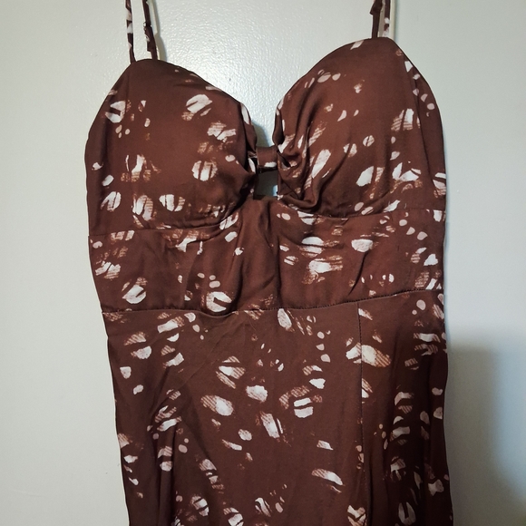 Hello Molly Gimme Whiplash Midi Dress Brown. Size XS NWT - Picture 5 of 16